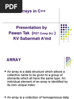 Arrays in C++: PGT Comp Sci