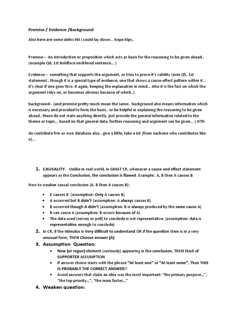 GMAT Critical Reasoning Essentials | PDF | Business | Argument