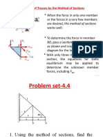 Analysis of Trusses by The Method of Sections: BD, Pass A Section Through The Truss