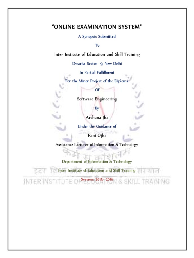 Online Examination System Overview | PDF | Software Testing | World ...