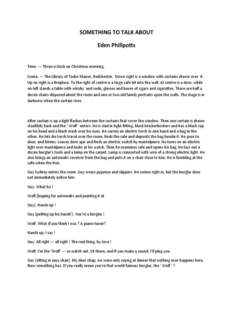 SOMETHING TO TALK ABOUT Text | PDF