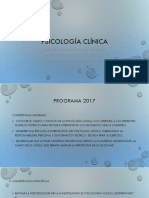 Psicología Clínica, Presentación de Cátedra 2017