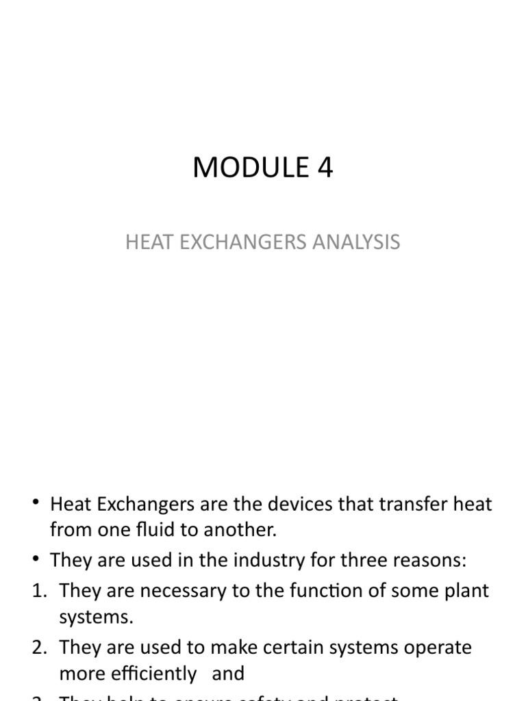 Heat Exchanger Analysis and Types | PDF | Heat Exchanger | Pipe (Fluid ...
