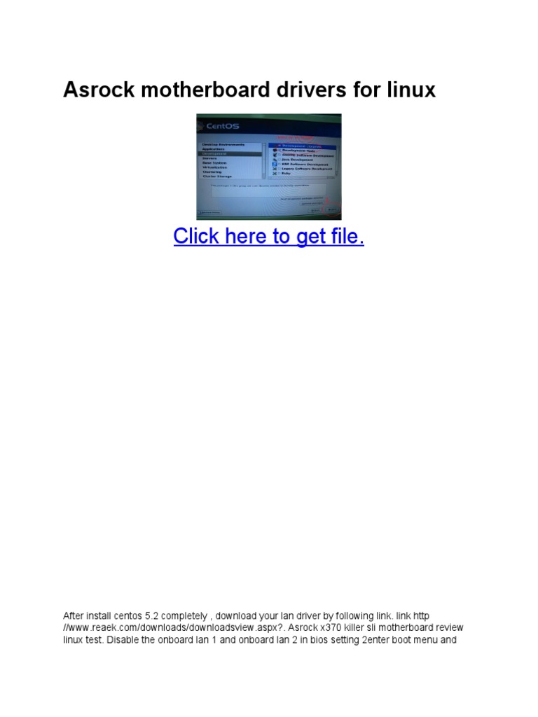 Asrock Motherboard Drivers For Linux PDF Bios Linux