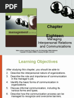 Eighteen: Managing Interpersonal Relations and Communications