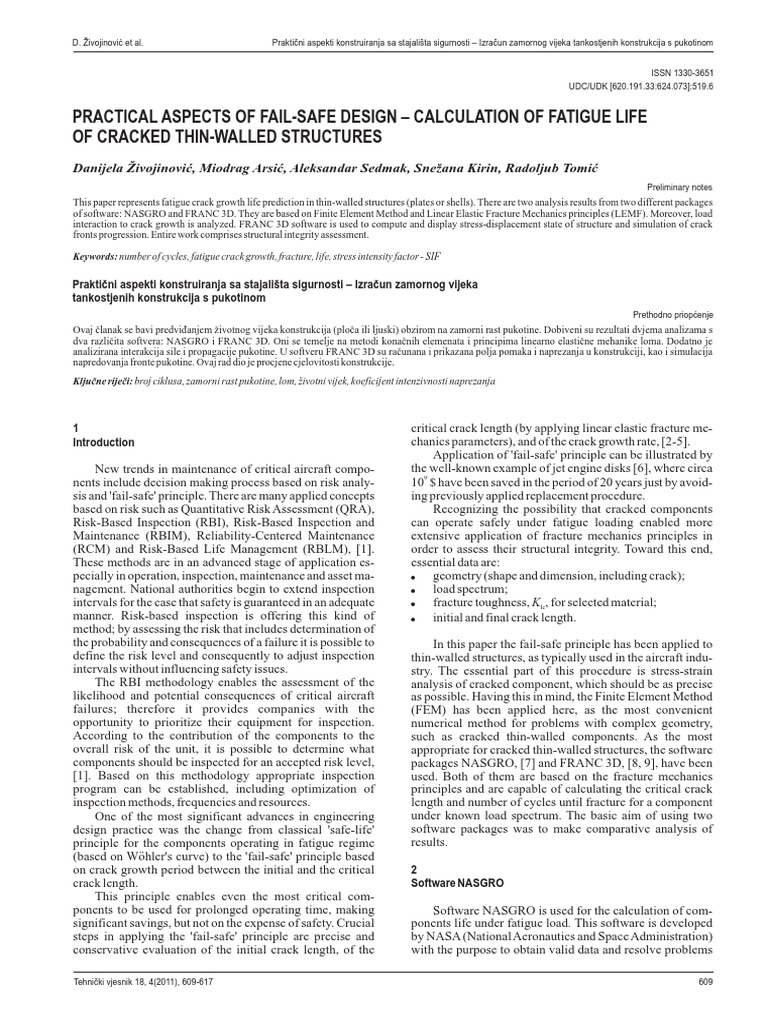 Fail-Safe Design in Aircraft Structures | PDF | Fracture | Fracture ...
