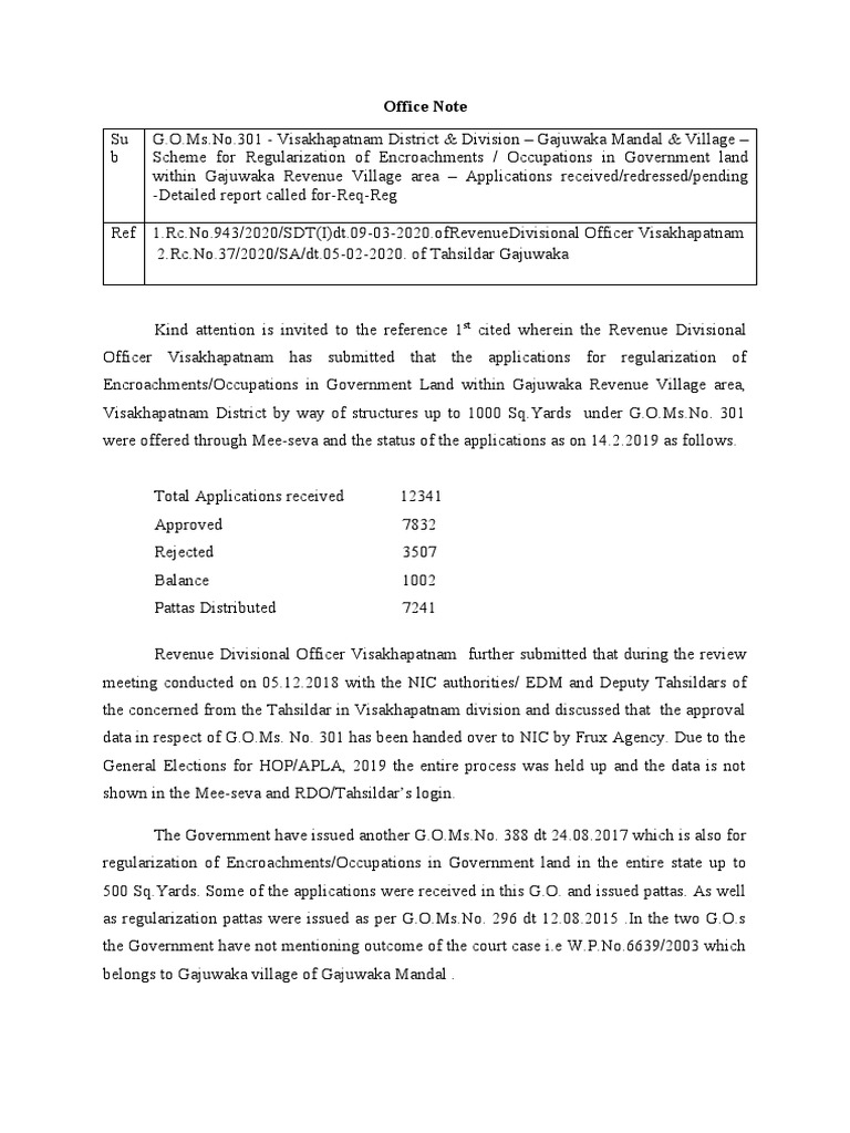 301 Office Note PDF Social Institutions Social Science