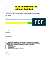 Introduction To Global Health 2nd Edition Jacobsen - Test Bank