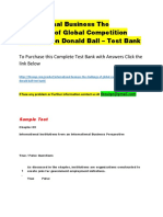 International Business The Challenge of Global Competition 13th Edition Donald Ball - Test Bank