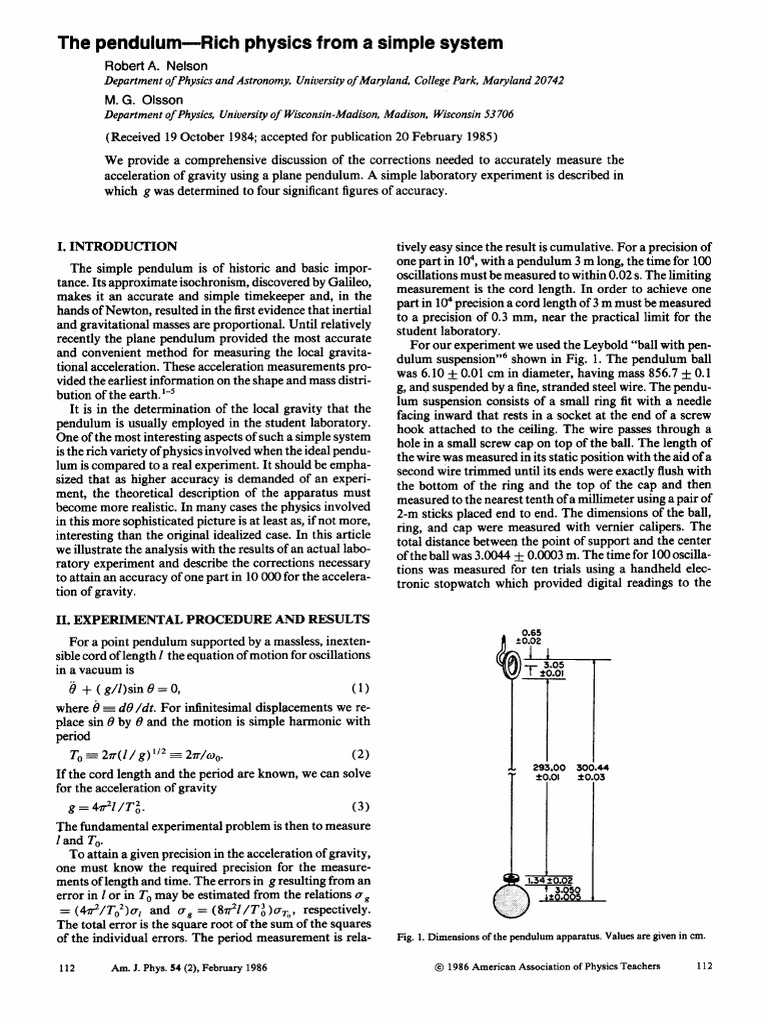 Pendulum PDF | PDF