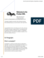 Welcome To The Purdue OWL: On Paragraphs