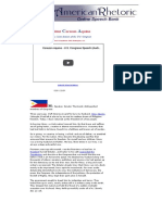 Corazon Aquino - Speech To A Joint Session of The U.S. Congress - Online Speech Bank PDF