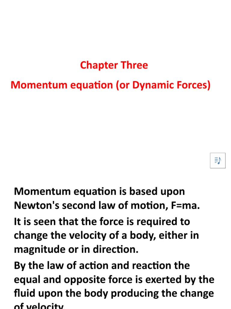 Momentum Equation in Fluid Dynamics | PDF | Momentum | Navier–Stokes ...