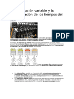 La Distribución Variable y La Sincronización de Los Tiempos Del Motor