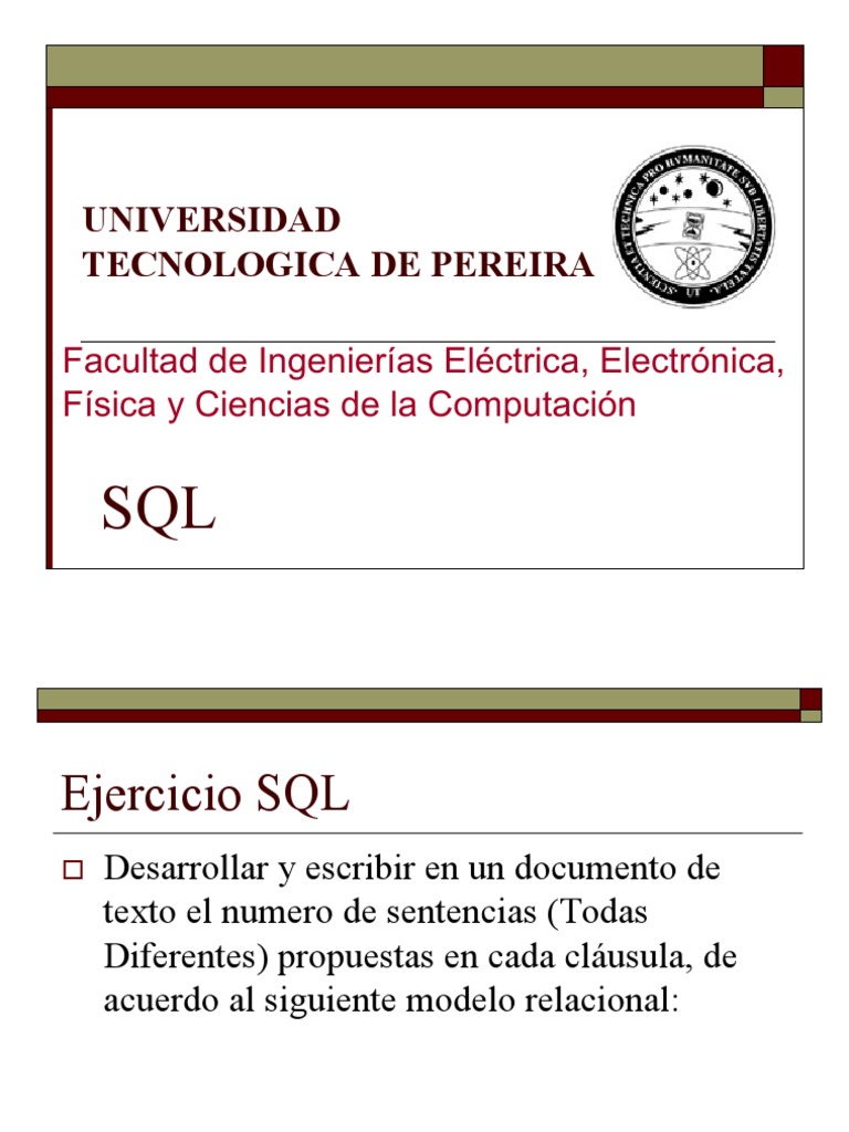Ejercicios SQL: Creación y Consultas | PDF | SQL | Programación de ...