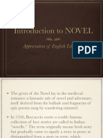 Introduction To NOVEL: Appreciation of English Literature