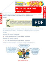 Ejemplos de Textos Narrativos para Sexto Grado de Primaria