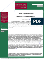 Causal Layered Analysis Poststructuralism As Method: Site Search