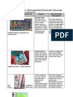 Observation Table: Environmental Print in The Classroom