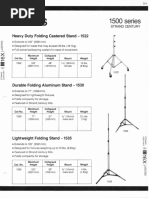 Strand Century Lighting 1500 Series Stands & Mounting Hardware Spec Sheet 6-77