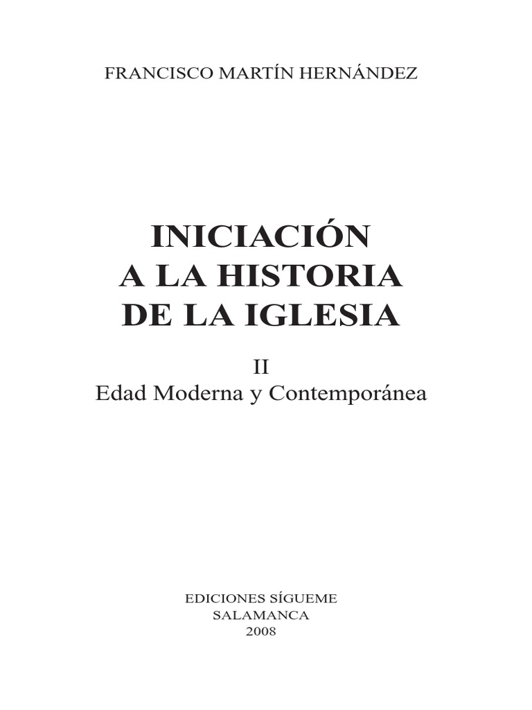 Iniciacion A La Historia de La Iglesia II PDF | PDF | Edades medias ...