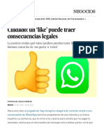 Cuidado- un ‘like’ puede traer consecuencias legales