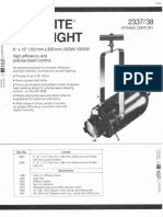 Strand Century Lighting 2337-2338 6x12-Inch Lekolite Ellipsoidal Spotlight Spec Sheet 6-77
