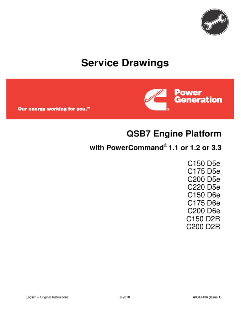 Service Drawings: QSB7 Engine Platform | PDF | Components | Power ...