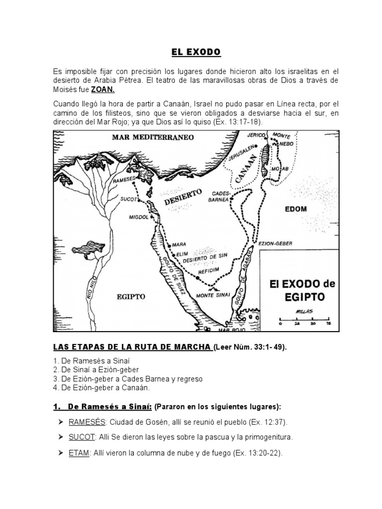 Ruta del Éxodo: De Egipto a Canaán | PDF | Libro del éxodo | Canaán