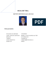 Hoja de Vida Inspector Kevin Daza PDF