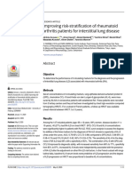 Improving Risk Stratification of Rheumatoid Arthritis Patients For Intestinal Lung Diseases