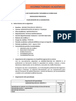 Plan Docente Administración de Crédito II Claudia Jaramillo