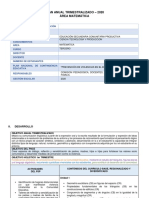 Plan Anual Trimestralizado - 2020 Área Matemática: I. Datos Referenciales