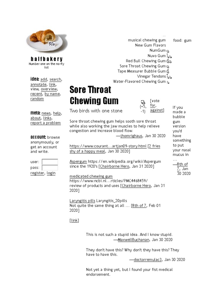 Sore Throat Chewing Gum PDF