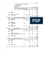 Analisis de Precios Unitarios Limpieza Canal