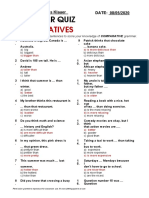 Comparatives: Grammar Quiz