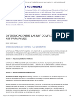 Diferencias Entre Las Niif Completas y Las Niif para Pymes