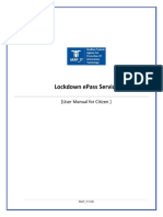 Lockdown Epass Service: (User Manual For Citizen)