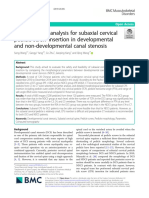 Morphological Analysis For Subaxial Cervical Pedicle Screw Insertion in Developmental and Non-Developmental Canal Stenosis