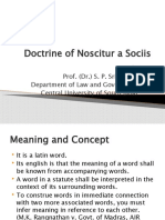 Doctrine of Noscitur A Sociis