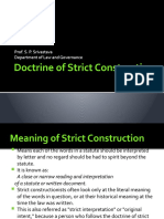 Doctrine of Strict Construction