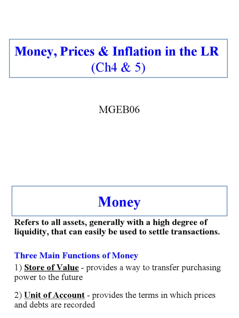 Money Supply and Inflation Analysis | PDF | Money Supply | Quantity ...