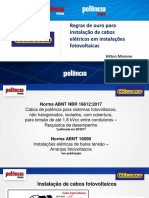 Regras de Ouro para Instalação de Cabos Elétricos em Instalações Fotovoltaicas FP SP 2019 COBRECOM