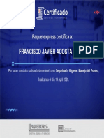 Seguridad e Higiene Manejo Del Estrés - Certificado Manejo Del Estrés 66005 PDF