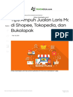 Tips Ampuh Jualan Laris Manis Di Shopee Tokopedia Dan Bukalapak PDF