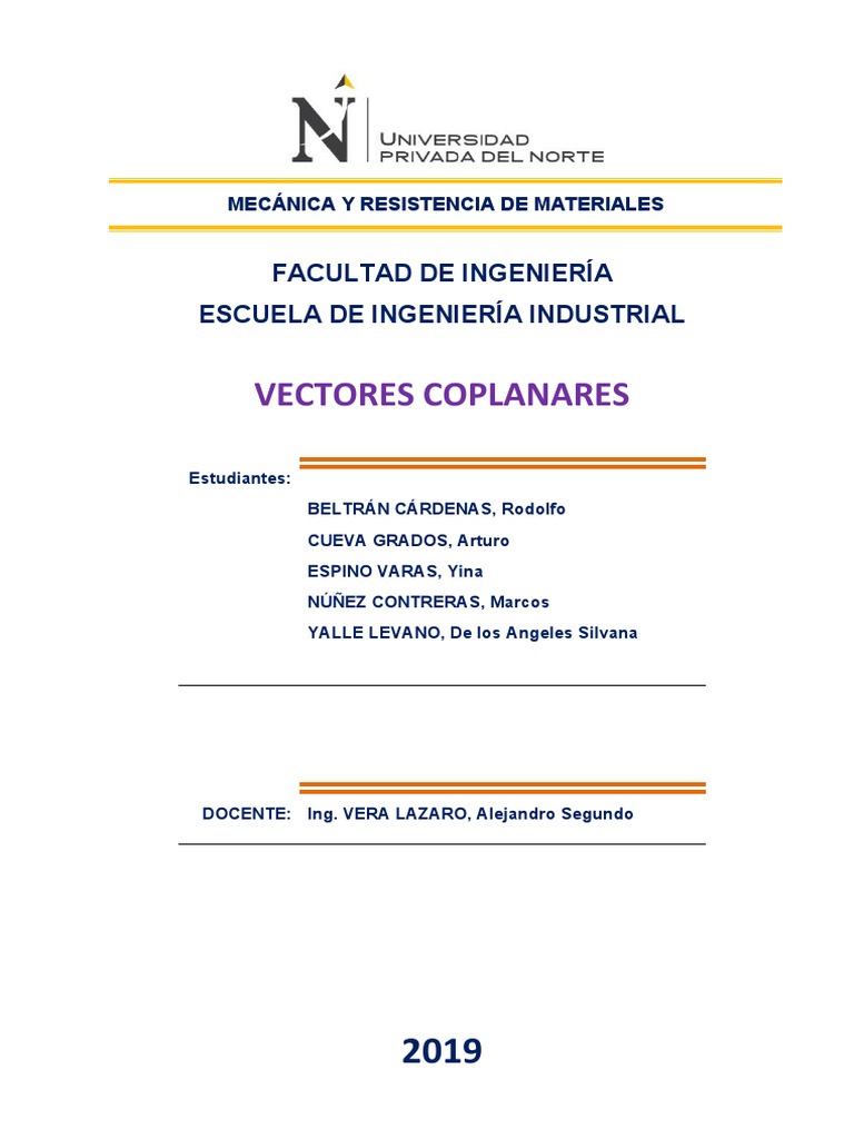 Practica Vectores Coplanares | PDF | Naturaleza