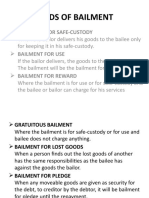 Kinds of Bailment