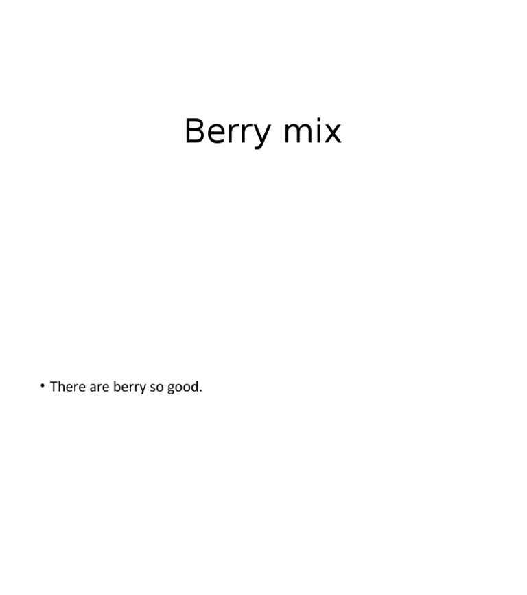 Berry | PDF
