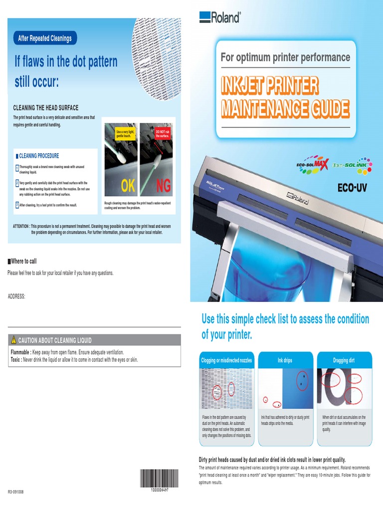 Inkjet Printer Inkjet Printer Maintenance Guide Maintenance Guide PDF