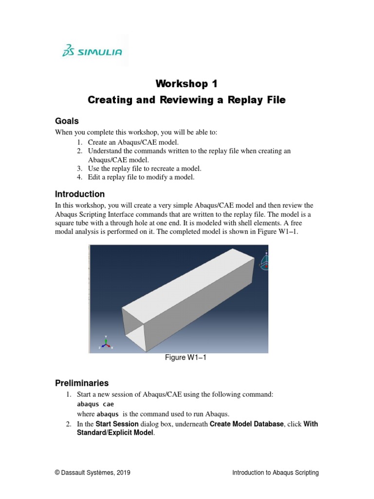Workshop 1 Creating and Reviewing A Replay File: Goals | PDF | Dialog ...